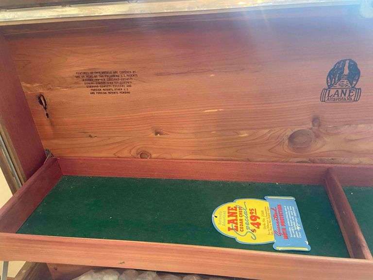 Lane Cedar Chest and Linens