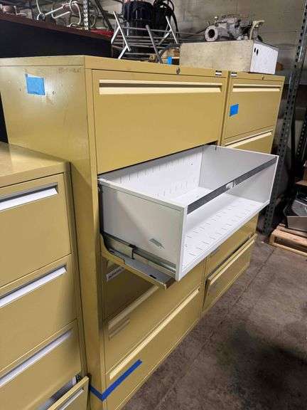 5 Drawer Lateral File Drawer - Auto Close/Open Drawer Action