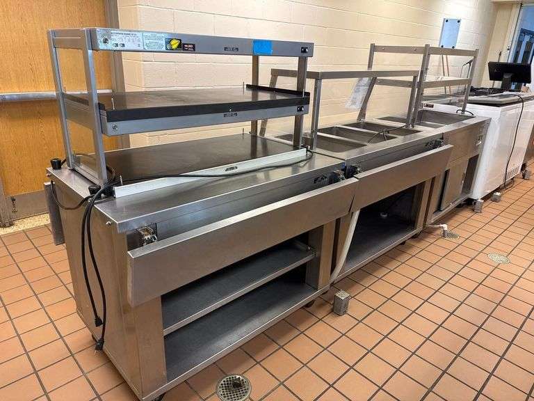 Serving Line For School Cafeteria 3 Pieces each is 46x28x59 Inches