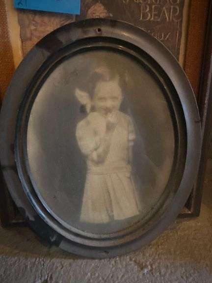 2 Framed Pictures Kicking Bear Approx 18 x 22 and Young Girl Approx 14 x 17