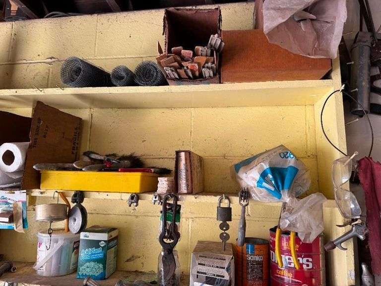 Contents of Top Shelves - Product, Hardware, Bulbs, Paiting Supplies, Etc.