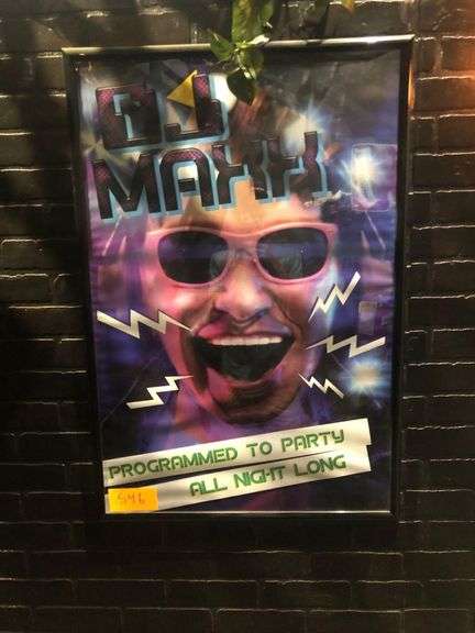 DJ Maxx Framed Wall Poster 37in x 25in