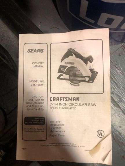Craftsman 7-1/4in Circular Saw