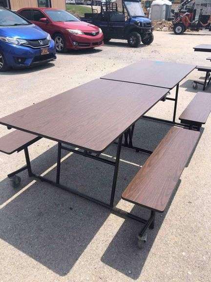 8FT Folding Cafeteria Table