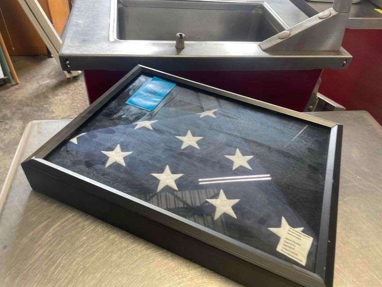 Framed Folded American Flag