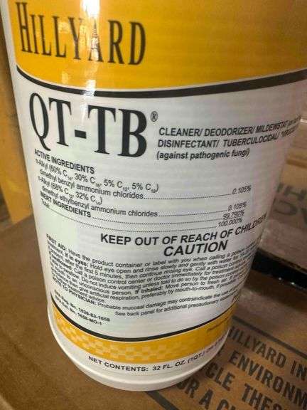 Pallet of Hillyard QT-TB Mildew Cleaner - 10 Boxes