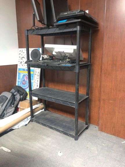 6ft Black Shelf, 4 1/2ft Black Shelf (Contents NOT Included)