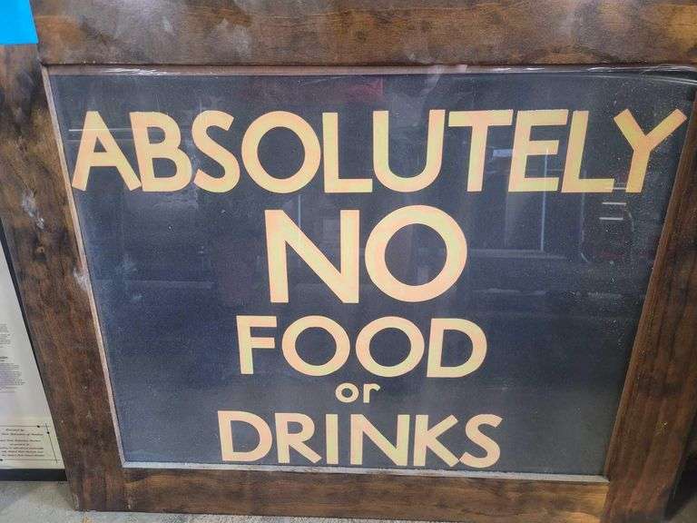 2 Signs Absolutely No Food or Drink Signs 35x30in