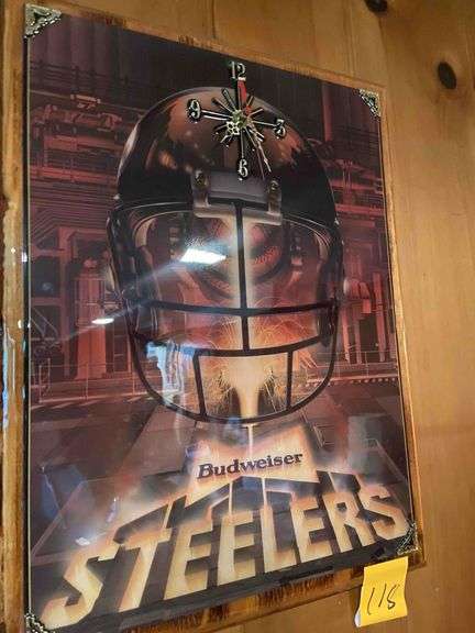 Budweiser Steelers Clock