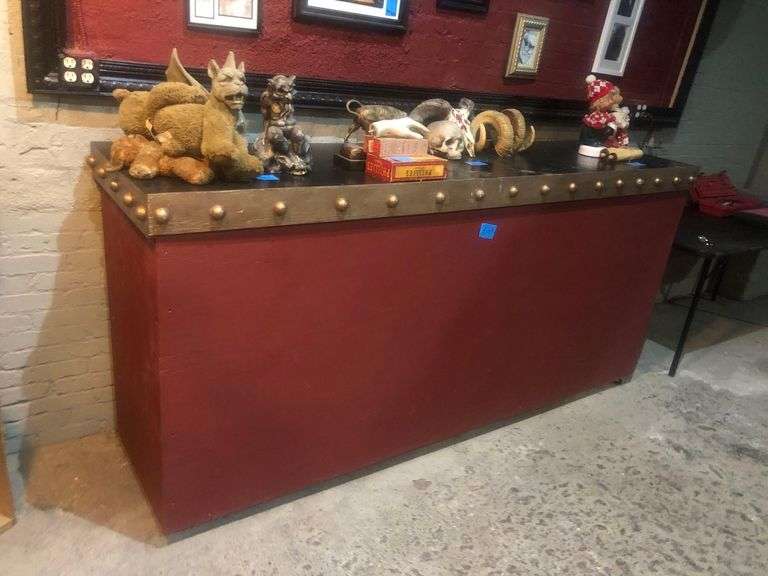 8ft Wooden Bar Table (Contents NOT Included)