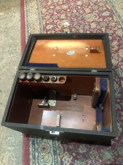 2 Microscopes, Typewriter, and 2 Microscope Cases