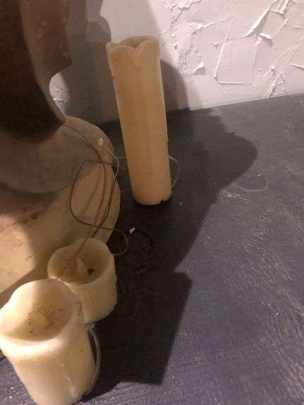Lady Bust with Necklace Jewelry and Connected Candles