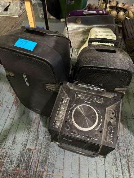 3 Large Pyle Speakers