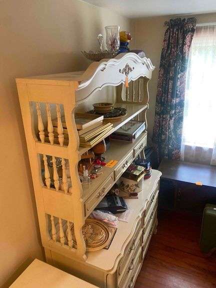 Henry Link French Provincial Dresser With Hutch & Corner Desk with Chair