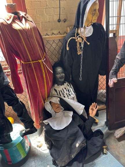 4 Mannequins Including 2 Nuns and other Prop