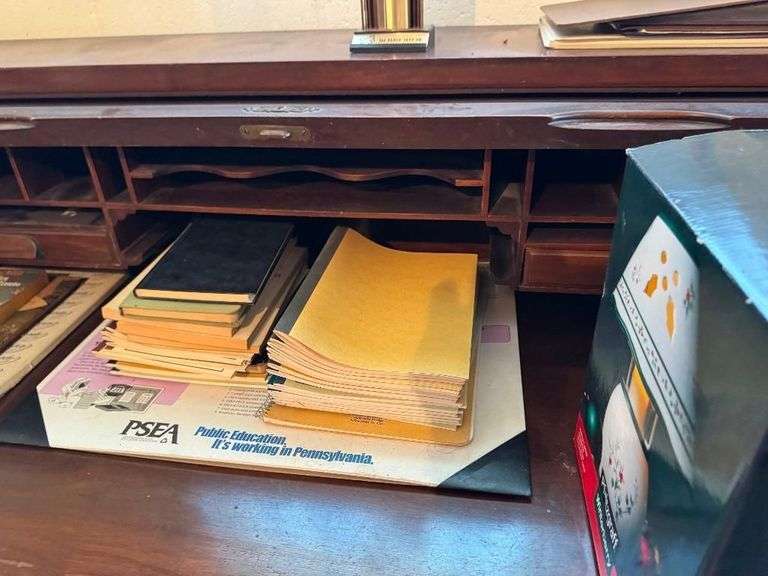 Vintage Roll Top Desk and Chair