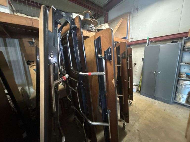 Lot of 4 Folding Cafeteria Tables - 12 ft