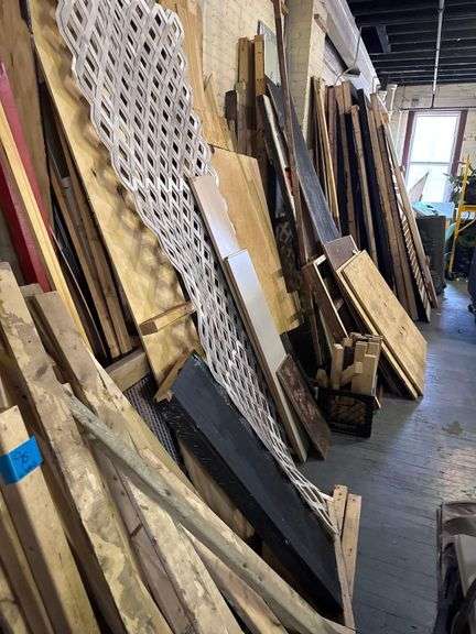 All Wood and Prop Lumber on the Wall, Turf, Mesh, Fencing