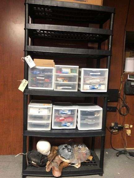 6ft Black Shelf, 4 1/2ft Black Shelf (Contents NOT Included)