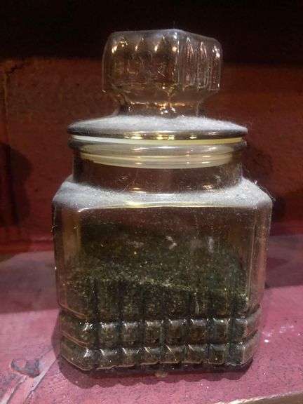 4 Decorative Glass Jars with Sand or Rocks