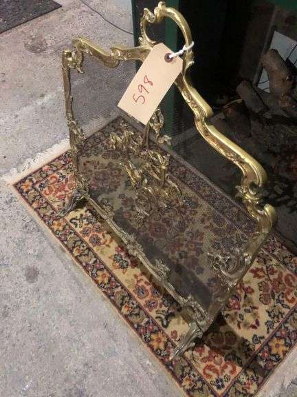 Wooden Mantle and Fireplace (Contents NOT Included)