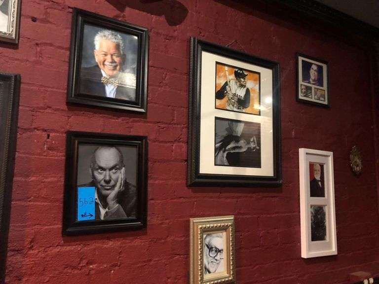 Bruno San Martino Drawing, Mark Cuban Painting, Roberto Clemente Drawing, George Romero Drawing, Rich Seeback Image, and Michael Keeton Image