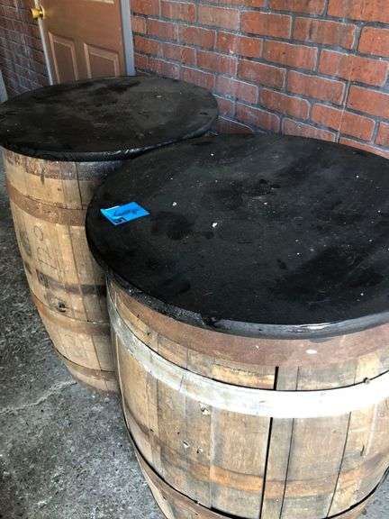 2 Wooden 55 Gallon Drums