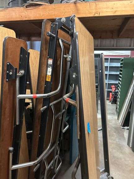 Lot of 4 Folding Cafeteria Tables - 12 ft