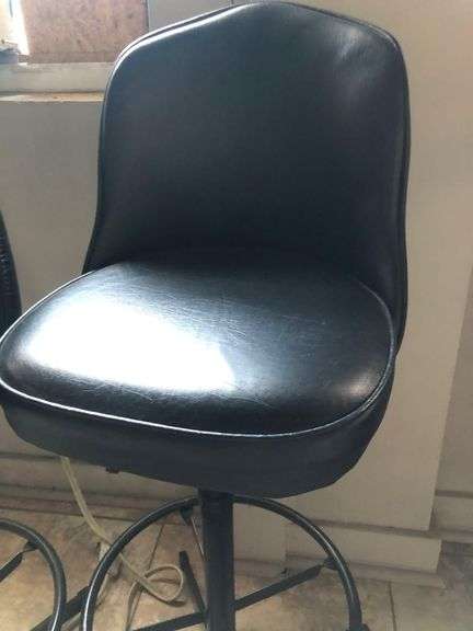 2 Leather Cushioned Bar Stools