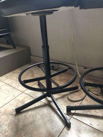 2 Leather Cushioned Bar Stools