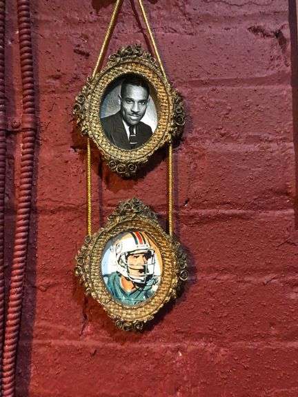 Jeff Goldbloom Image, Andy Warhol Drawing, Fred Rogers and August Wilson Painting, Mario Lemeaux and Hines Paintings, Dan Marino Image, and Gene Kelly Image