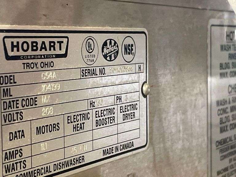 Hobart 4 Piece Dish Washing System Model C54A