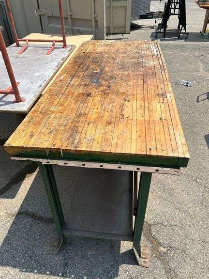 Lot of 3 Tables - 32 in x 34 in x 72 in, 36 in x 72 in x 29.5 in, 29 in x 60 in x 29.5 in