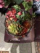 4 Faux Flower Pots, Faux Vine, Faux Plant Pot, and Faux Branch