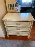2 Pieces - Henry Link French Provincial 3 Drawer Dresser 31x19 and Matching 2 Drawer Night Stand 16x23