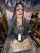 Animated Fortune Teller and Ouija Board Stand - 25in x 24in x 71in