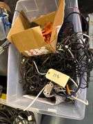 Crates of Extention Cords, Sound Cords, Lighting, Various Items