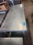 5ft L 33 H Stainless Steel Rolling Prep Table
