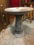 Plastic Birdbath with Frog
