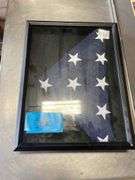 Framed Folded American Flag