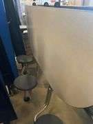Lot of 3 Circle Folding Tables with 10 Seats - 6 ft Diameter