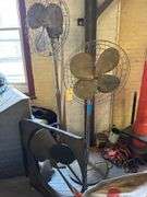 3 Large Metal Fans