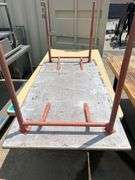 Lot of 3 Tables - 32 in x 34 in x 72 in, 36 in x 72 in x 29.5 in, 29 in x 60 in x 29.5 in