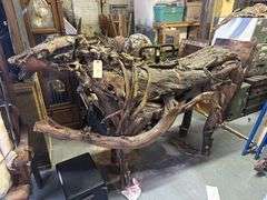 Zombie Cow Prop - Wood and Bone - Approx. 80in x 25in x 58in
