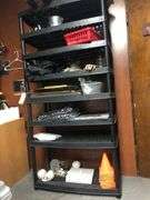 2 6ft Black Storage Shelves (Contents NOT Included)