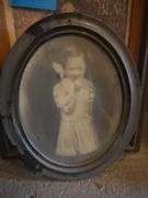 2 Framed Pictures Kicking Bear Approx 18 x 22 and Young Girl Approx 14 x 17