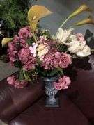 4 Faux Flower Pots, Faux Vine, Faux Plant Pot, and Faux Branch