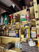 Contents of Top Shelves - Product, Hardware, Bulbs, Paiting Supplies, Etc.