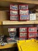 11 Large Boxes with Various Hardware, Sound Systems, Cords, Shelves of Tech