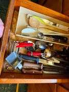 Contents of 2 Bottom Cabinets and Drawers, Pots/Pans, Silverware, Etc.